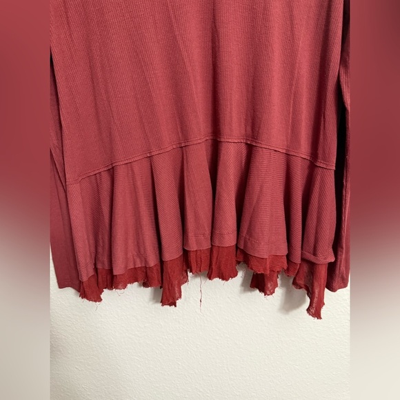 Free People Cranberry Tunic Ribbed Long Sleeve - Picture 4 of 7